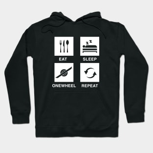 Eat Sleep Onewheel Repeat - Onewheeling One Wheel Hoodie